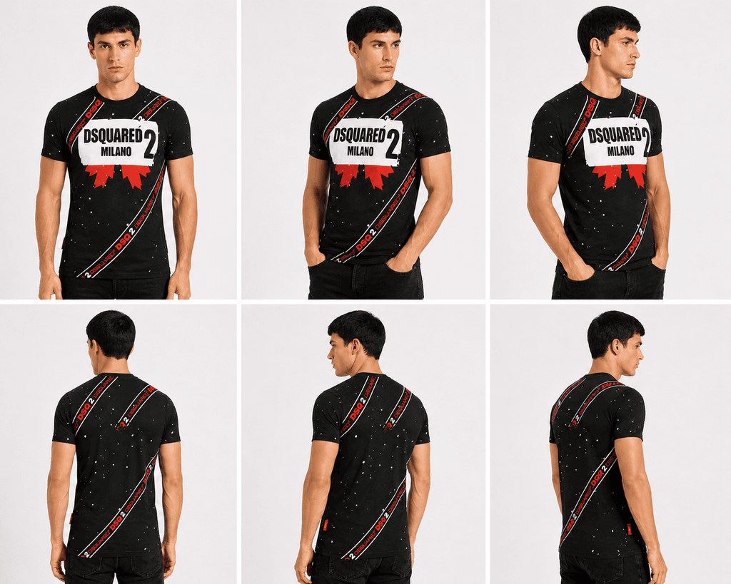 DSQ2 Men's Premium Embroidered Logo T-Shirt