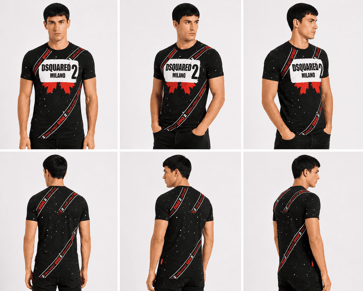 DSQ2 Men's Premium Embroidered Logo T-Shirt