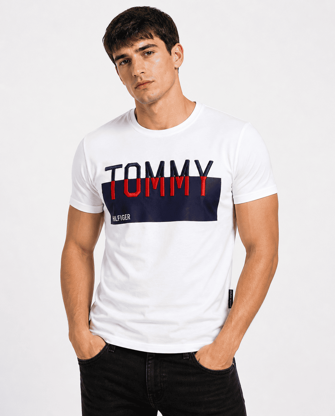 Tommy Men's Premium Embroidered Logo T-Shirt