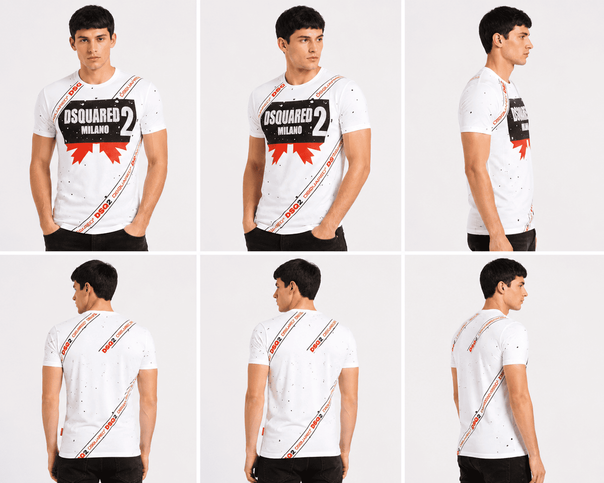 DSQ2 Men's Premium Embroidered Logo T-Shirt