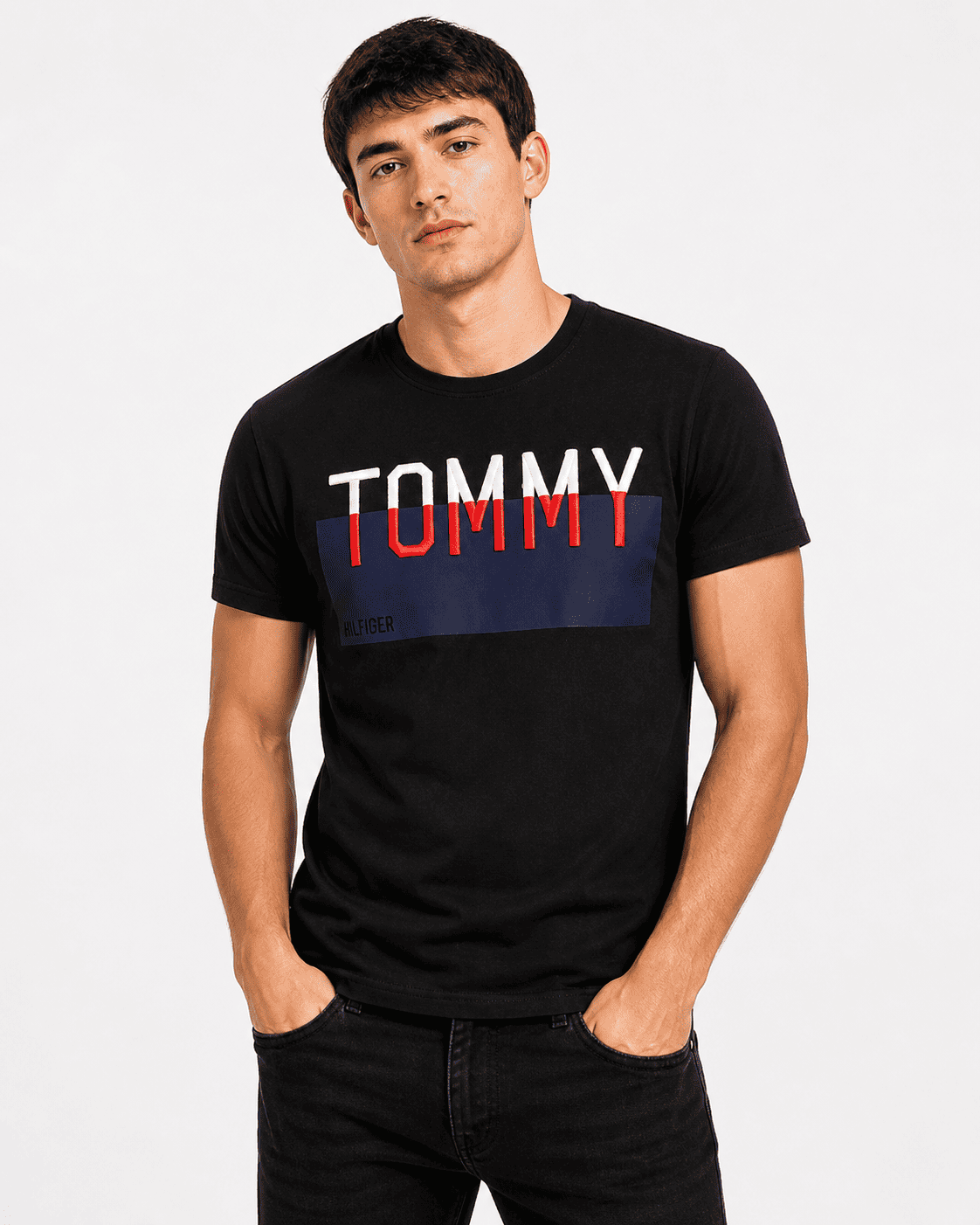 Tommy Men's Premium Embroidered Logo T-Shirt