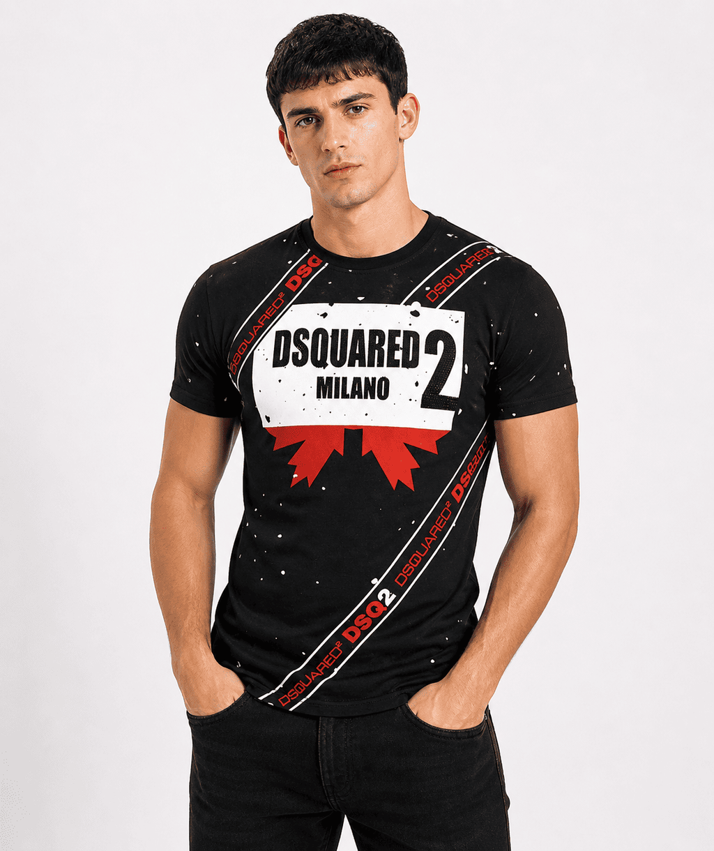 DSQ2 Men's Premium Embroidered Logo T-Shirt
