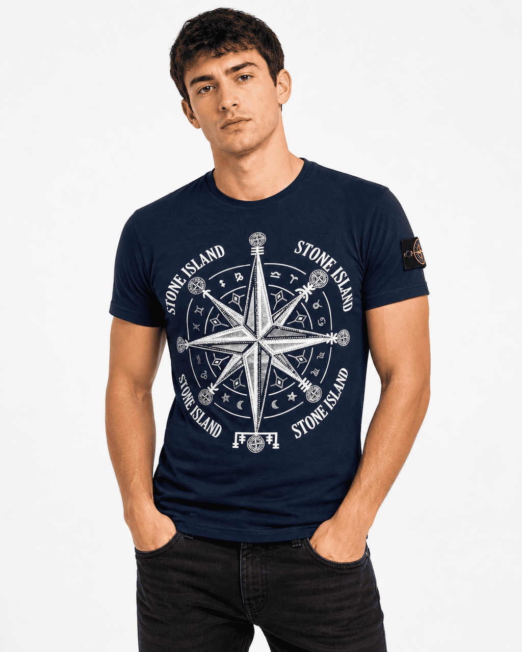 Men's Premium Compass Graphic T-Shirt