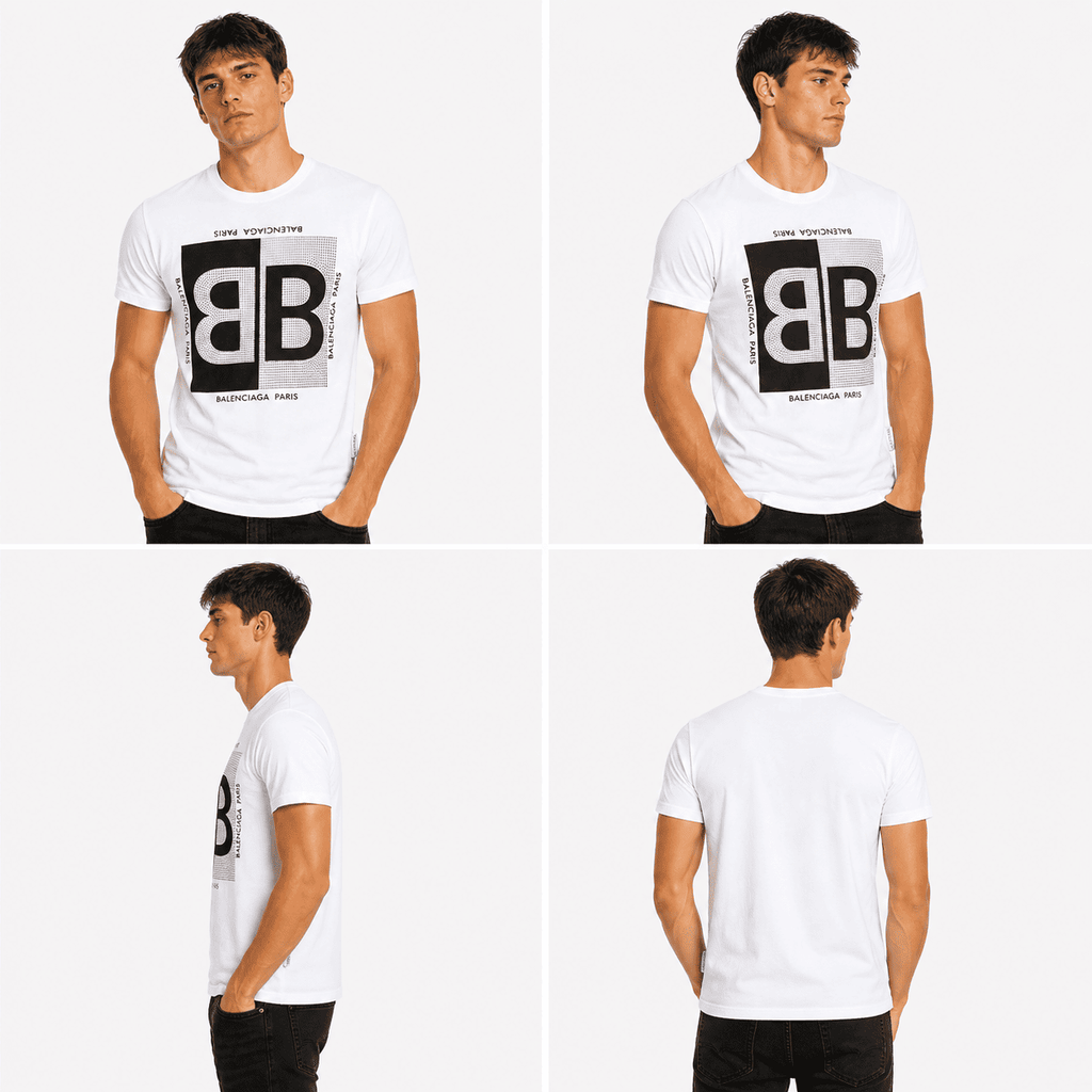 Men's Premium Embroidered Stone Logo T-Shirt