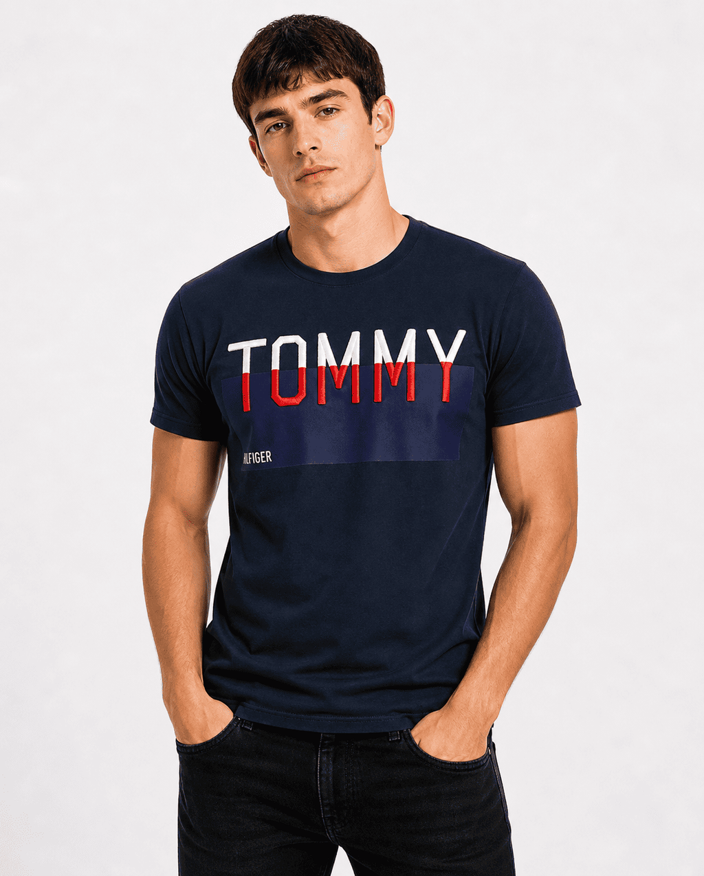 Tommy Men's Premium Embroidered Logo T-Shirt