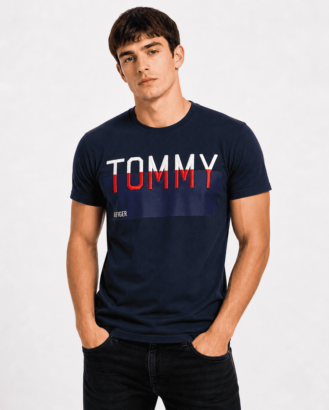 Tommy Men's Premium Embroidered Logo T-Shirt