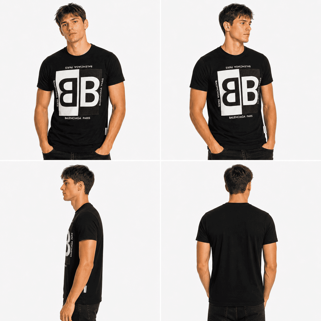 Men's Premium Embroidered Stone Logo T-Shirt