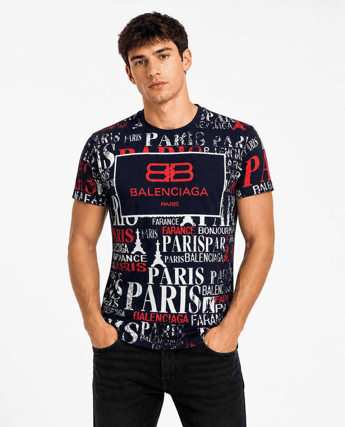 Men's Premium Paris All-Over Print T-Shirt