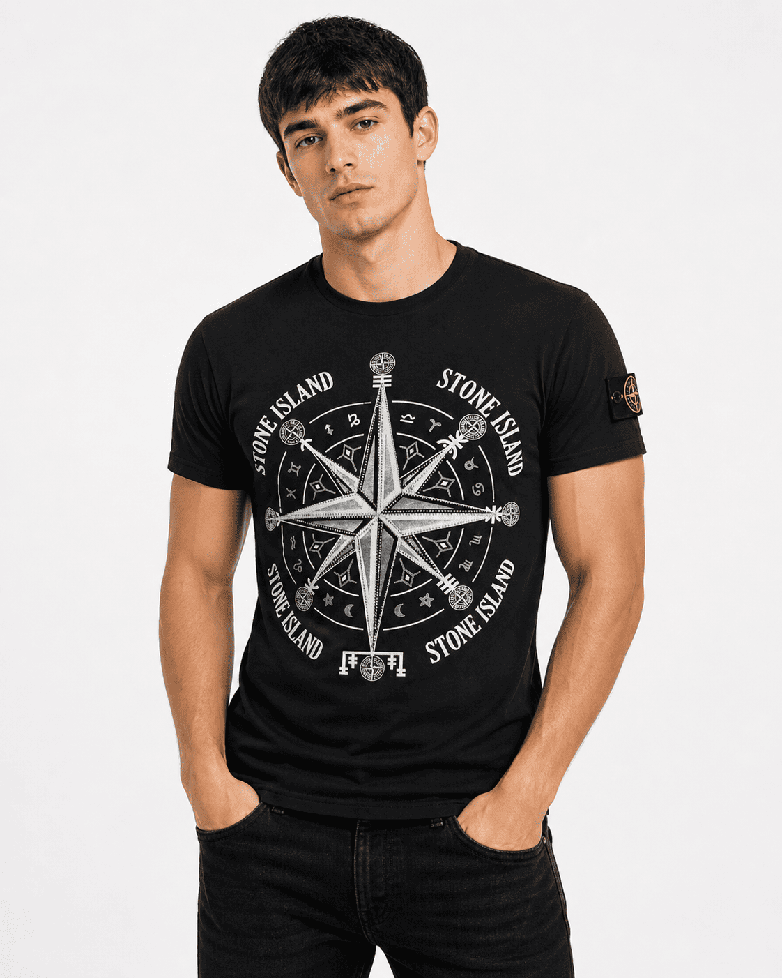 Men's Premium Compass Graphic T-Shirt