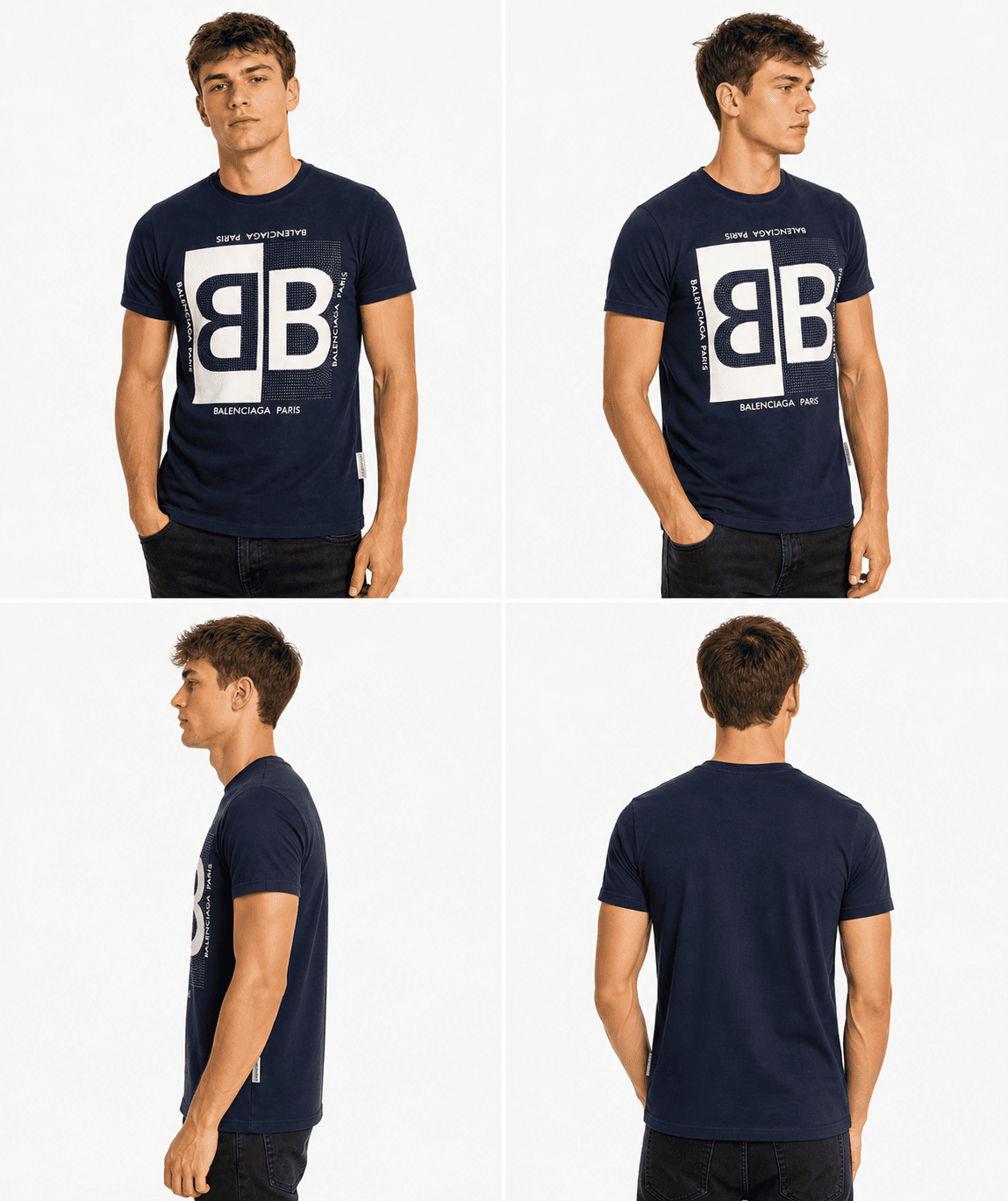 Men's Premium Embroidered Stone Logo T-Shirt