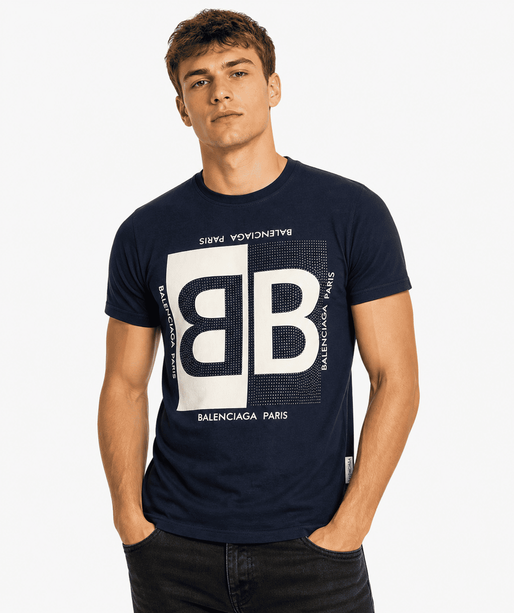 Men's Premium Embroidered Stone Logo T-Shirt