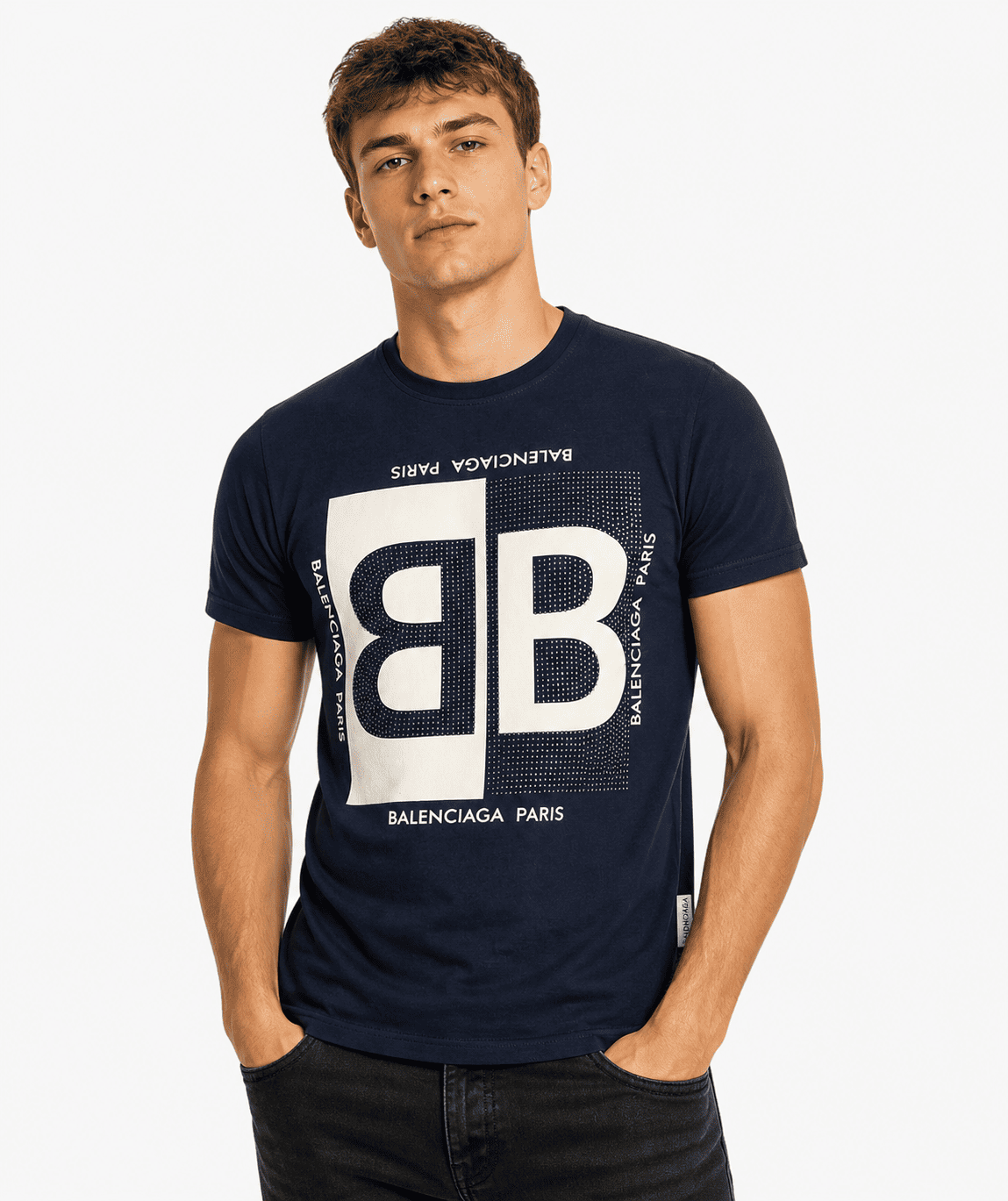Men's Premium Embroidered Stone Logo T-Shirt